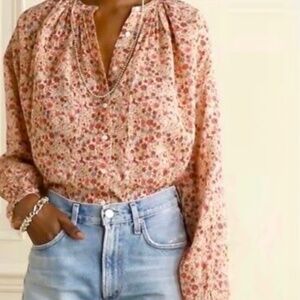 Doen Jane Blouse in Pink Valley Floral size S